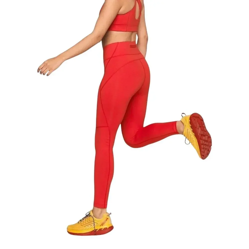 Outdoor Voices TechSweat 7/8 High Rise Crop Legging Red Small Gorpcore Sportif - Picture 2 of 15